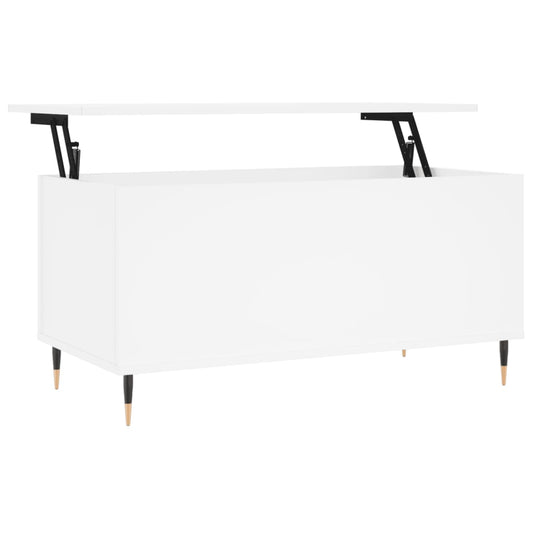 vidaXL Coffee Table White 90x44,5x45 cm Engineered Wood