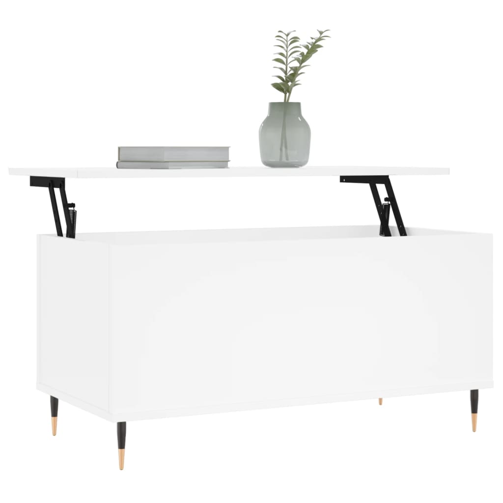 vidaXL Coffee Table White 90x44,5x45 cm Engineered Wood