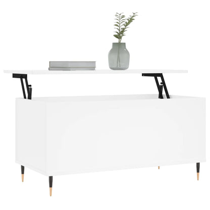 vidaXL Coffee Table White 90x44,5x45 cm Engineered Wood