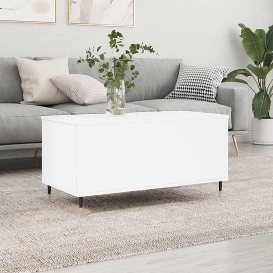 vidaXL Coffee Table White 90x44,5x45 cm Engineered Wood