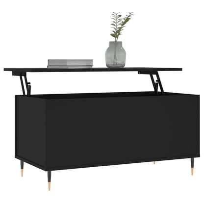 vidaXL Coffee Table Black 90x44,5x45 cm Engineered Wood