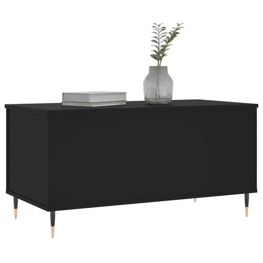 vidaXL Coffee Table Black 90x44,5x45 cm Engineered Wood