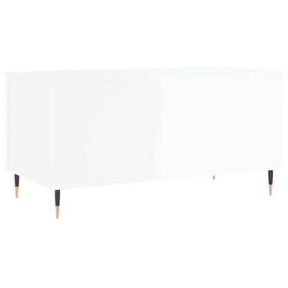 vidaXL Coffee Table High Gloss White 90x44,5x45 cm Engineered Wood