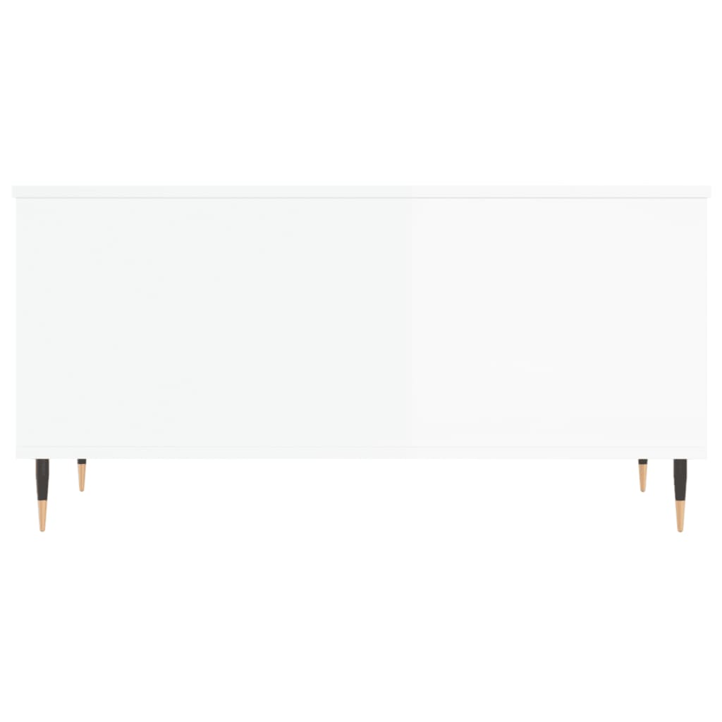 vidaXL Coffee Table High Gloss White 90x44,5x45 cm Engineered Wood