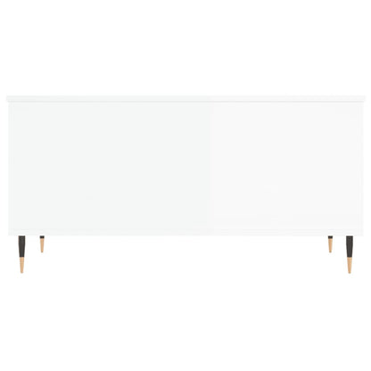 vidaXL Coffee Table High Gloss White 90x44,5x45 cm Engineered Wood