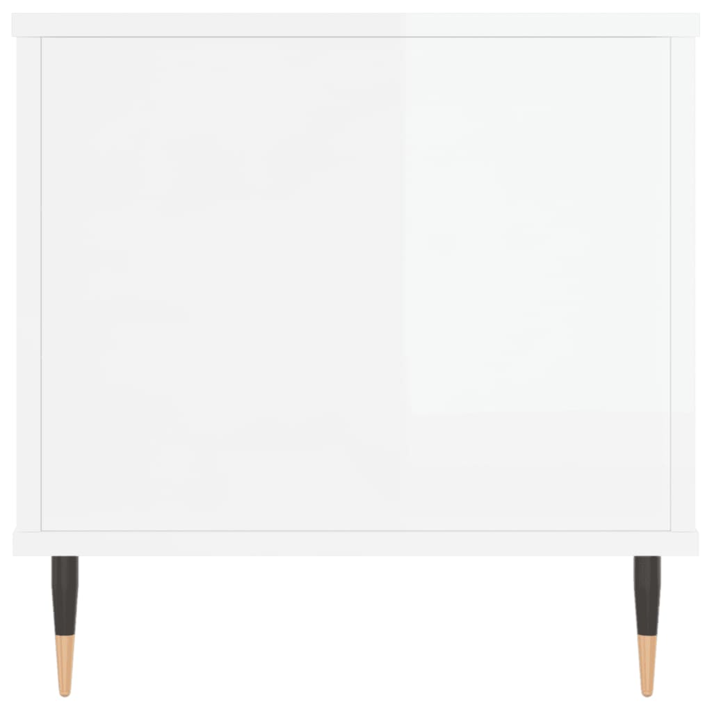 vidaXL Coffee Table High Gloss White 90x44,5x45 cm Engineered Wood