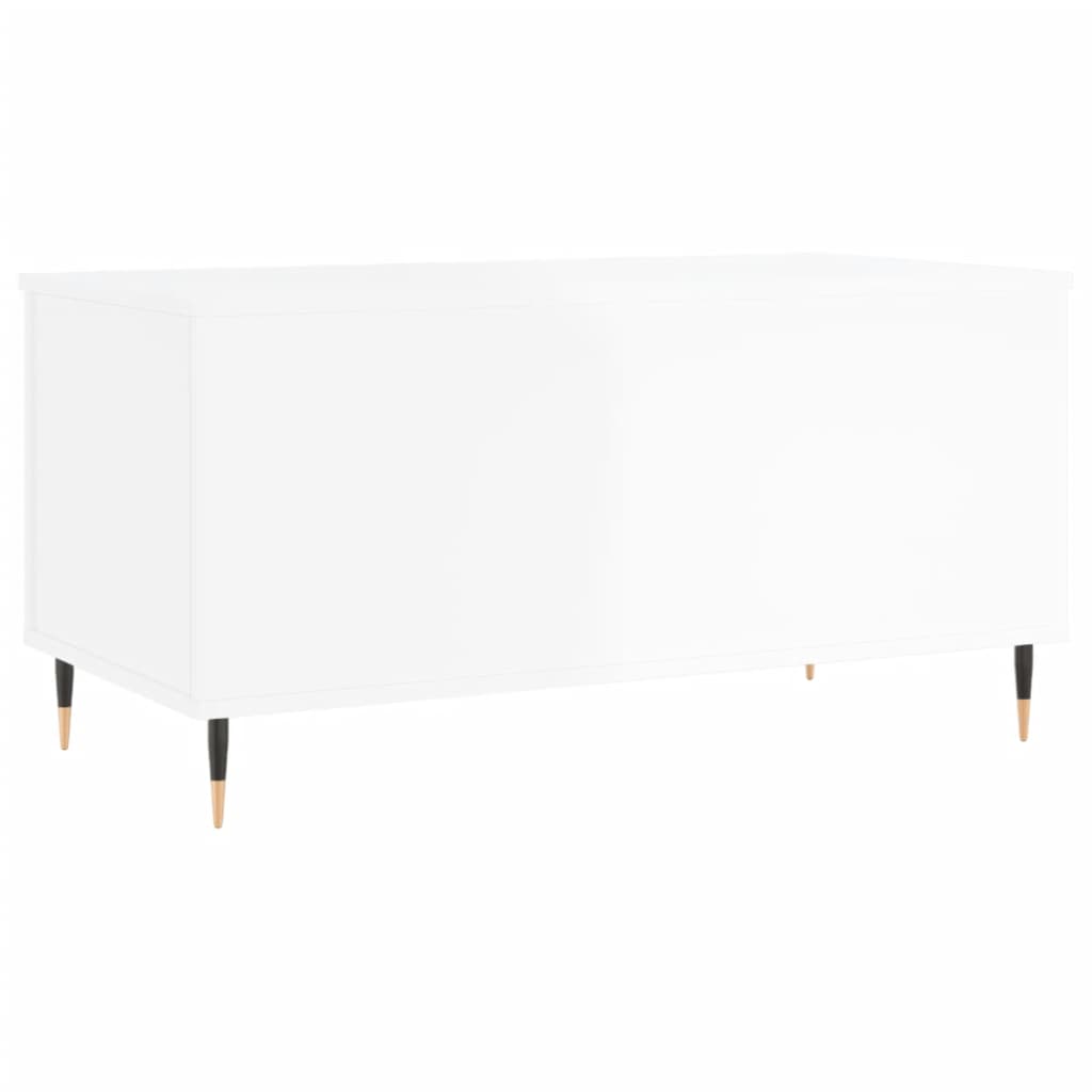 vidaXL Coffee Table High Gloss White 90x44,5x45 cm Engineered Wood