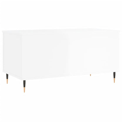 vidaXL Coffee Table High Gloss White 90x44,5x45 cm Engineered Wood