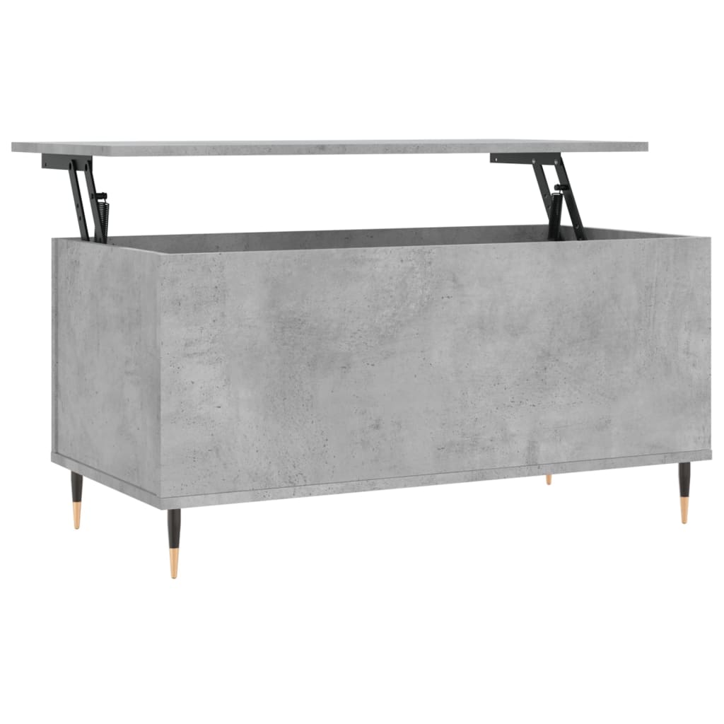 vidaXL Coffee Table Concrete Grey 90x44,5x45 cm Engineered Wood