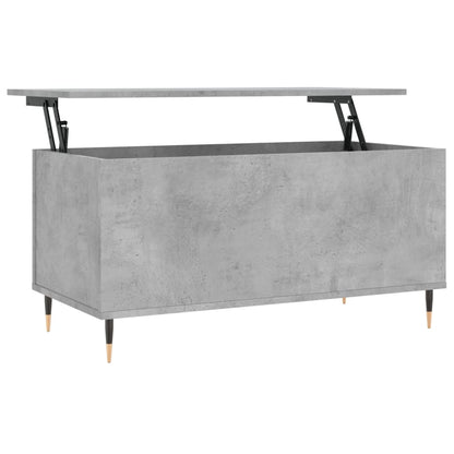 vidaXL Coffee Table Concrete Grey 90x44,5x45 cm Engineered Wood