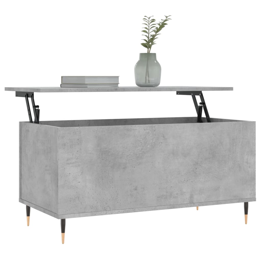 vidaXL Coffee Table Concrete Grey 90x44,5x45 cm Engineered Wood