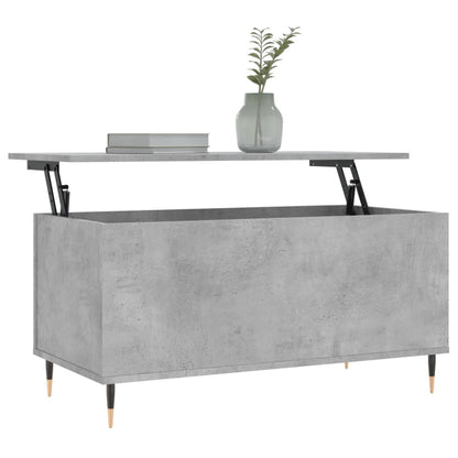 vidaXL Coffee Table Concrete Grey 90x44,5x45 cm Engineered Wood