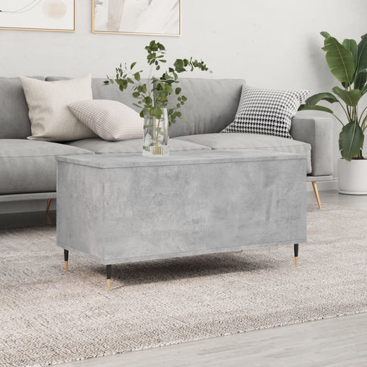 vidaXL Coffee Table Concrete Grey 90x44,5x45 cm Engineered Wood