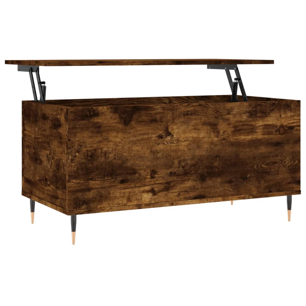 vidaXL Coffee Table Smoked Oak 90x44,5x45 cm Engineered Wood