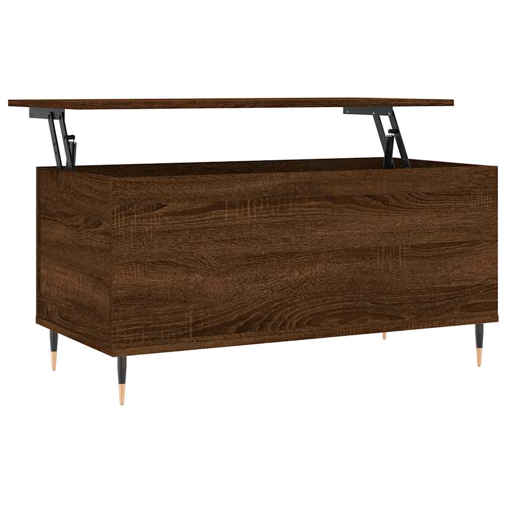 vidaXL Coffee Table Brown Oak 90x44,5x45 cm Engineered Wood