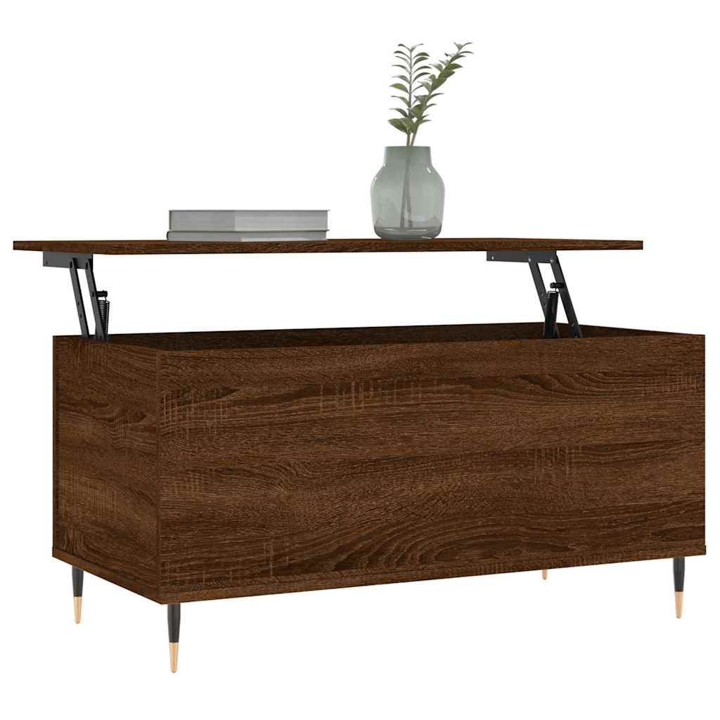 vidaXL Coffee Table Brown Oak 90x44,5x45 cm Engineered Wood