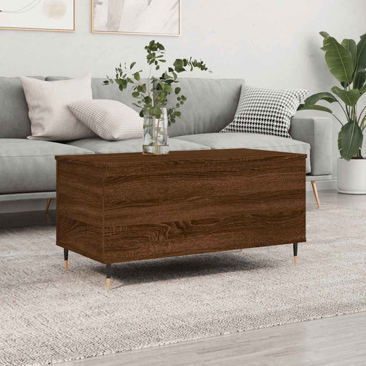 vidaXL Coffee Table Brown Oak 90x44,5x45 cm Engineered Wood