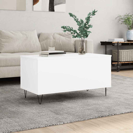 vidaXL Coffee Table White 90x44.5x45 cm Engineered Wood