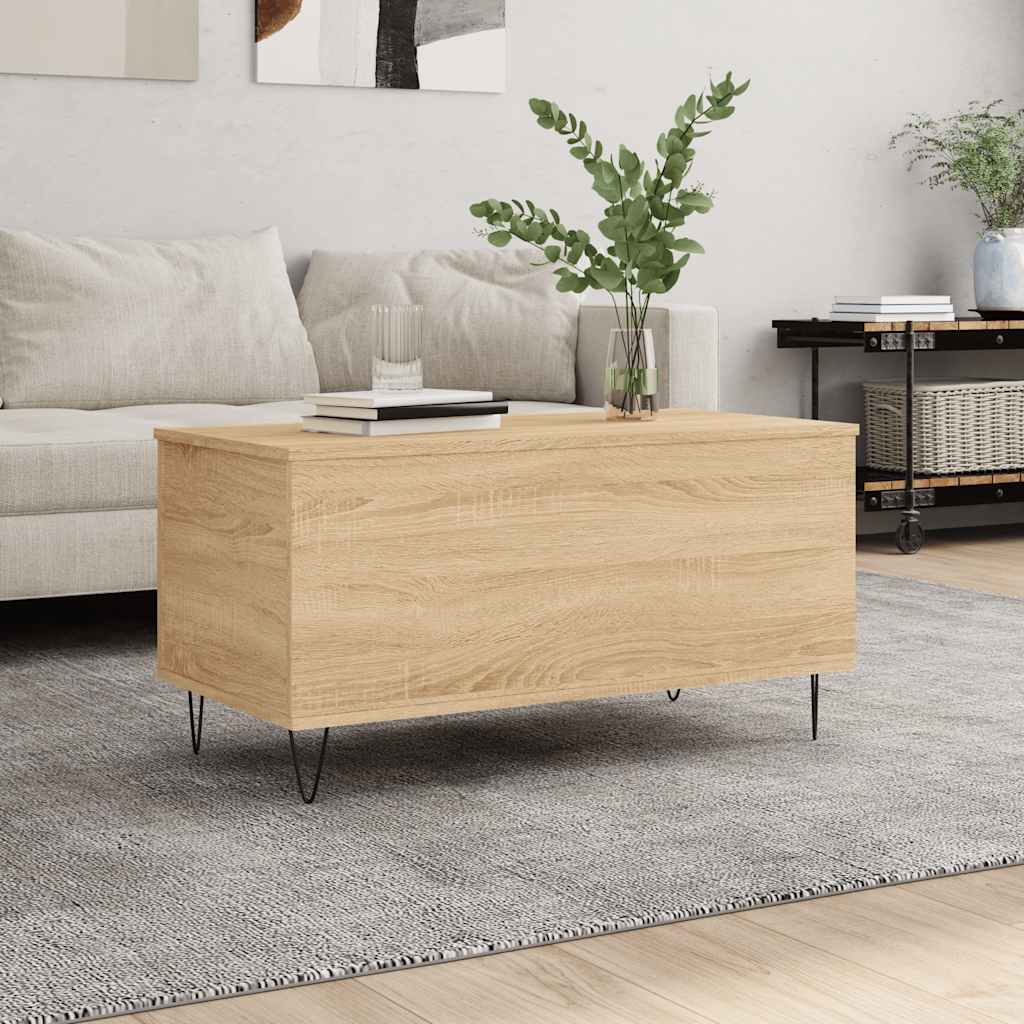 vidaXL Coffee Table Sonoma Oak 90x44,5x45 cm Engineered Wood