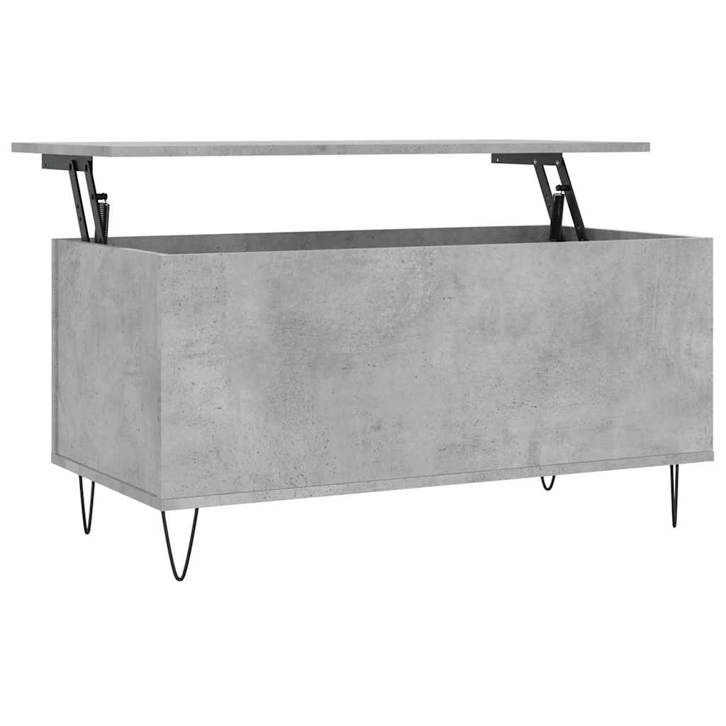 vidaXL Coffee Table Concrete Grey 90x44.5x45 cm Engineered Wood