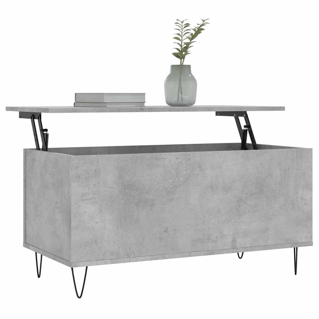 vidaXL Coffee Table Concrete Grey 90x44,5x45 cm Engineered Wood