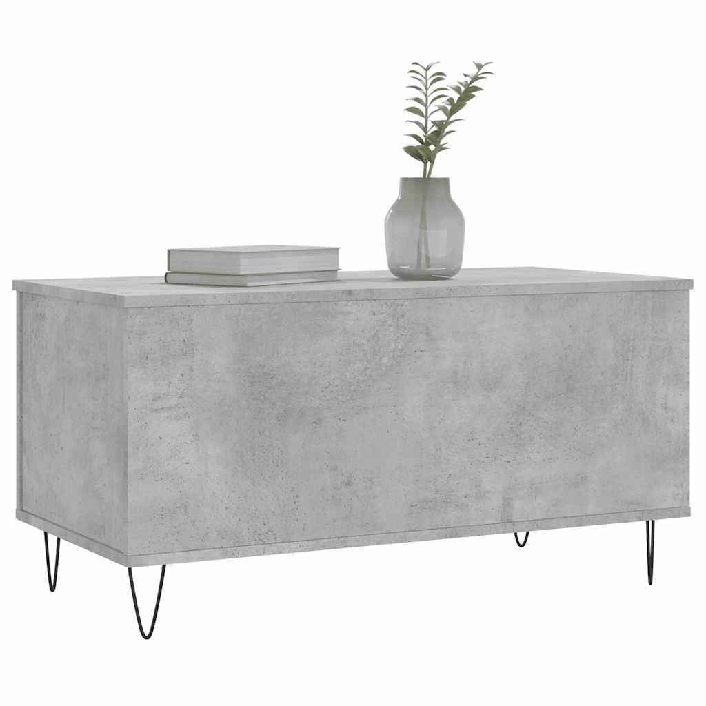 vidaXL Coffee Table Concrete Grey 90x44,5x45 cm Engineered Wood