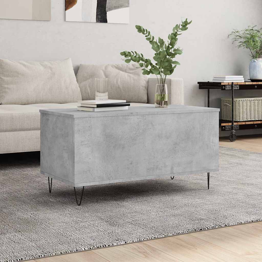 vidaXL Coffee Table Concrete Grey 90x44,5x45 cm Engineered Wood