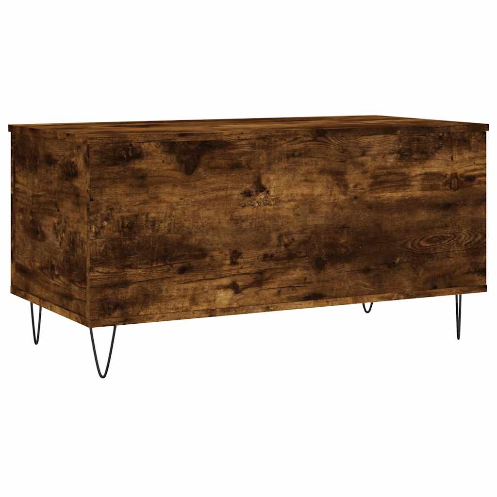 vidaXL Coffee Table Smoked Oak 90x44.5x45 cm Engineered Wood