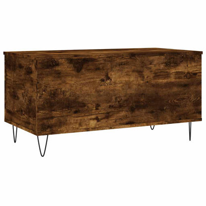 vidaXL Coffee Table Smoked Oak 90x44,5x45 cm Engineered Wood