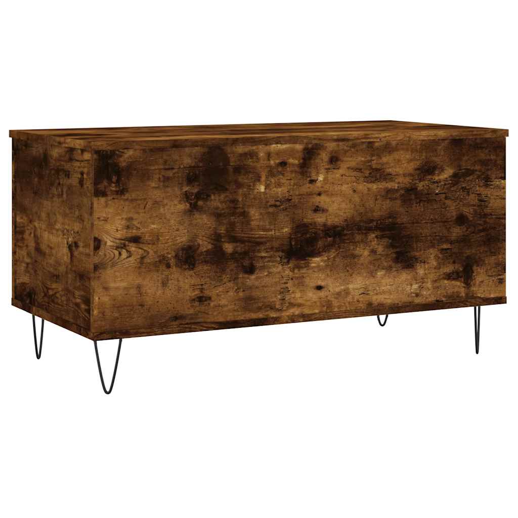 vidaXL Coffee Table Smoked Oak 90x44,5x45 cm Engineered Wood