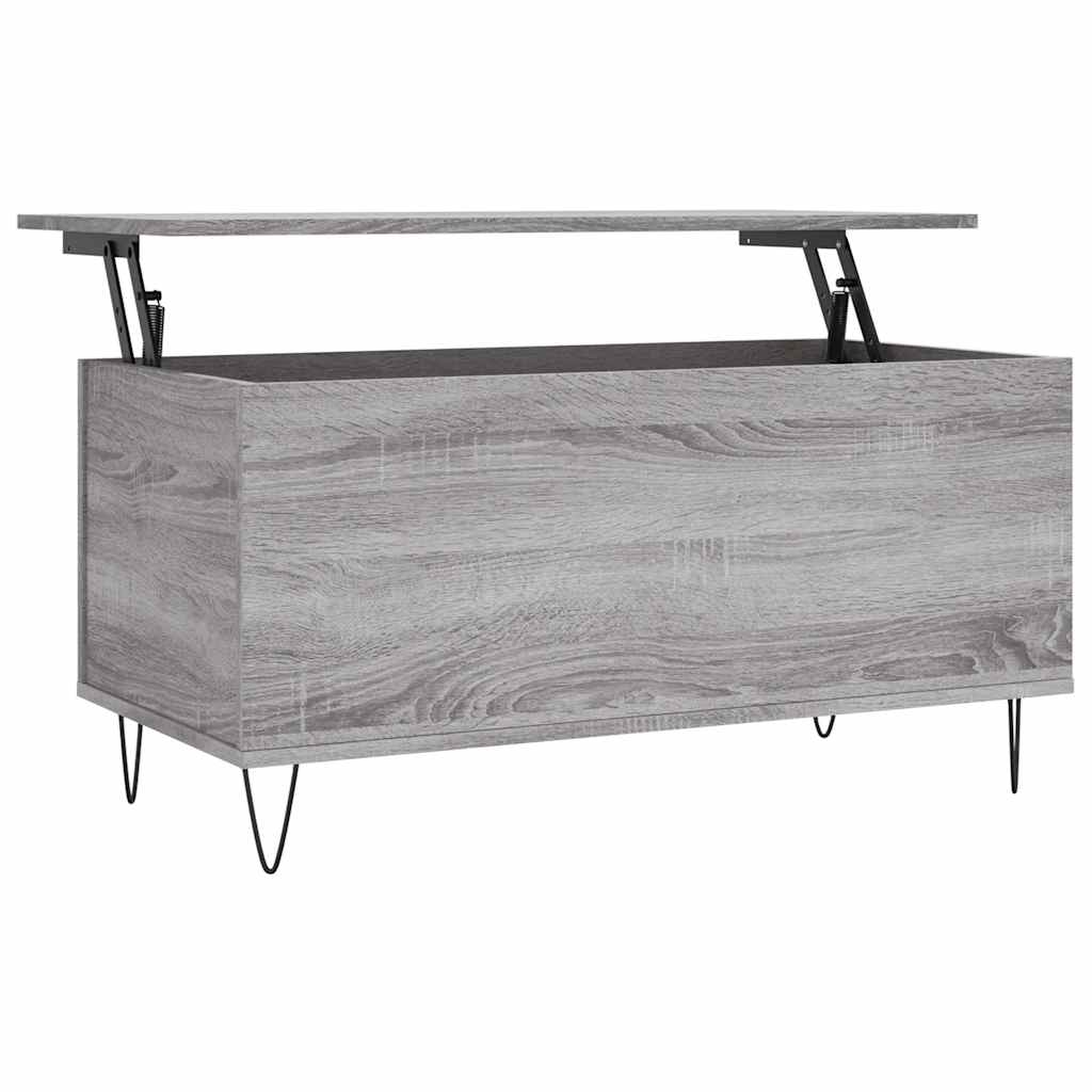 vidaXL Coffee Table Grey Sonoma 90x44,5x45 cm Engineered Wood