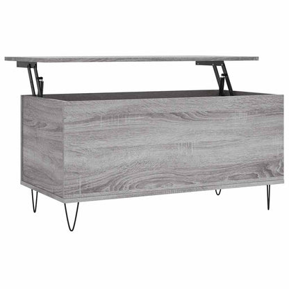 vidaXL Coffee Table Grey Sonoma 90x44,5x45 cm Engineered Wood