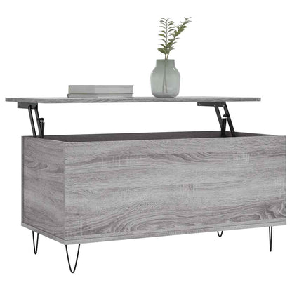 vidaXL Coffee Table Grey Sonoma 90x44,5x45 cm Engineered Wood