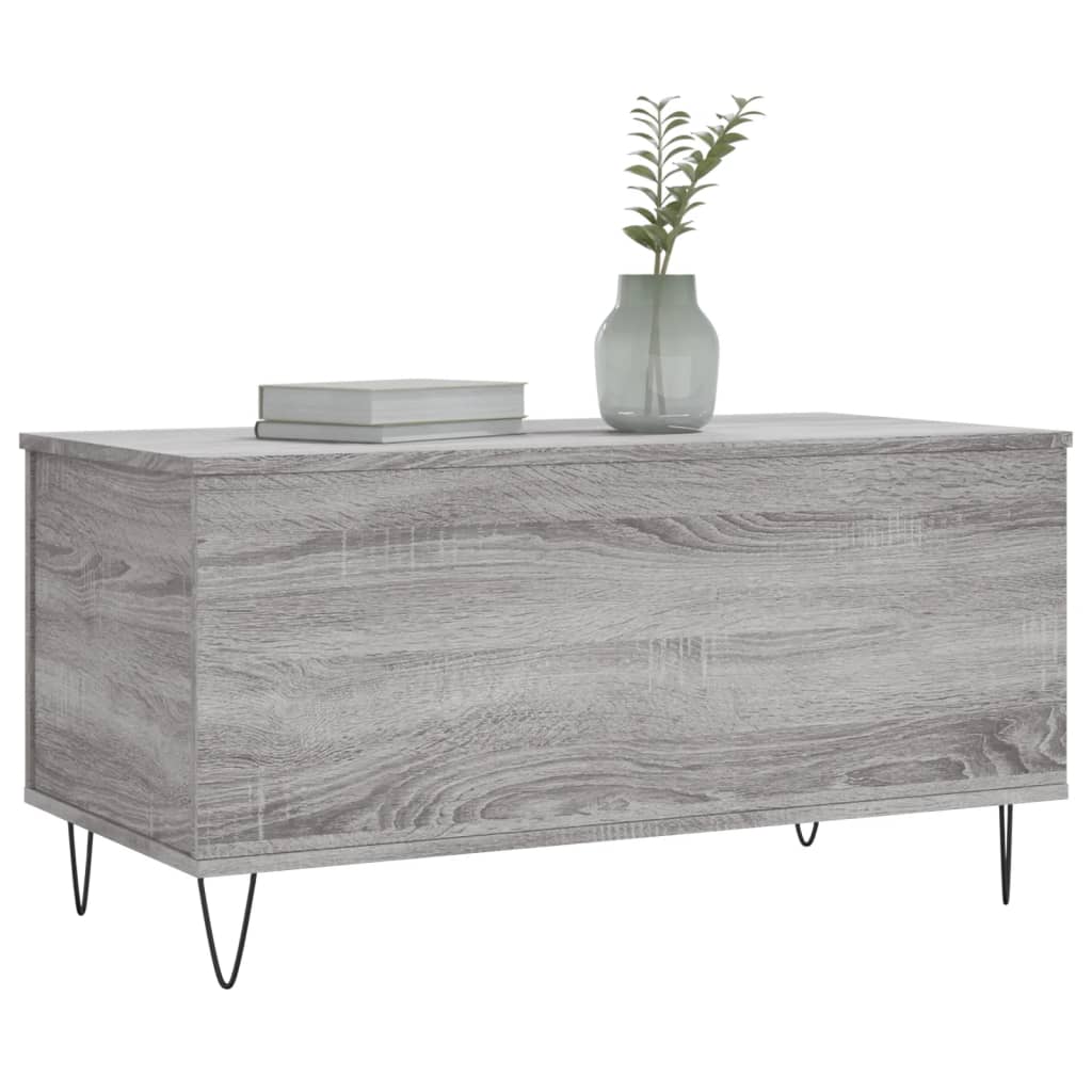 vidaXL Coffee Table Grey Sonoma 90x44.5x45 cm Engineered Wood