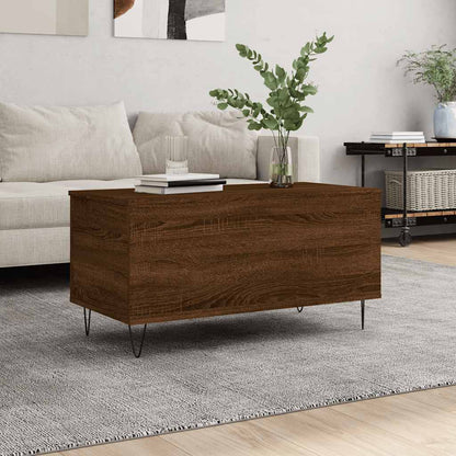 vidaXL Coffee Table Brown Oak 90x44,5x45 cm Engineered Wood