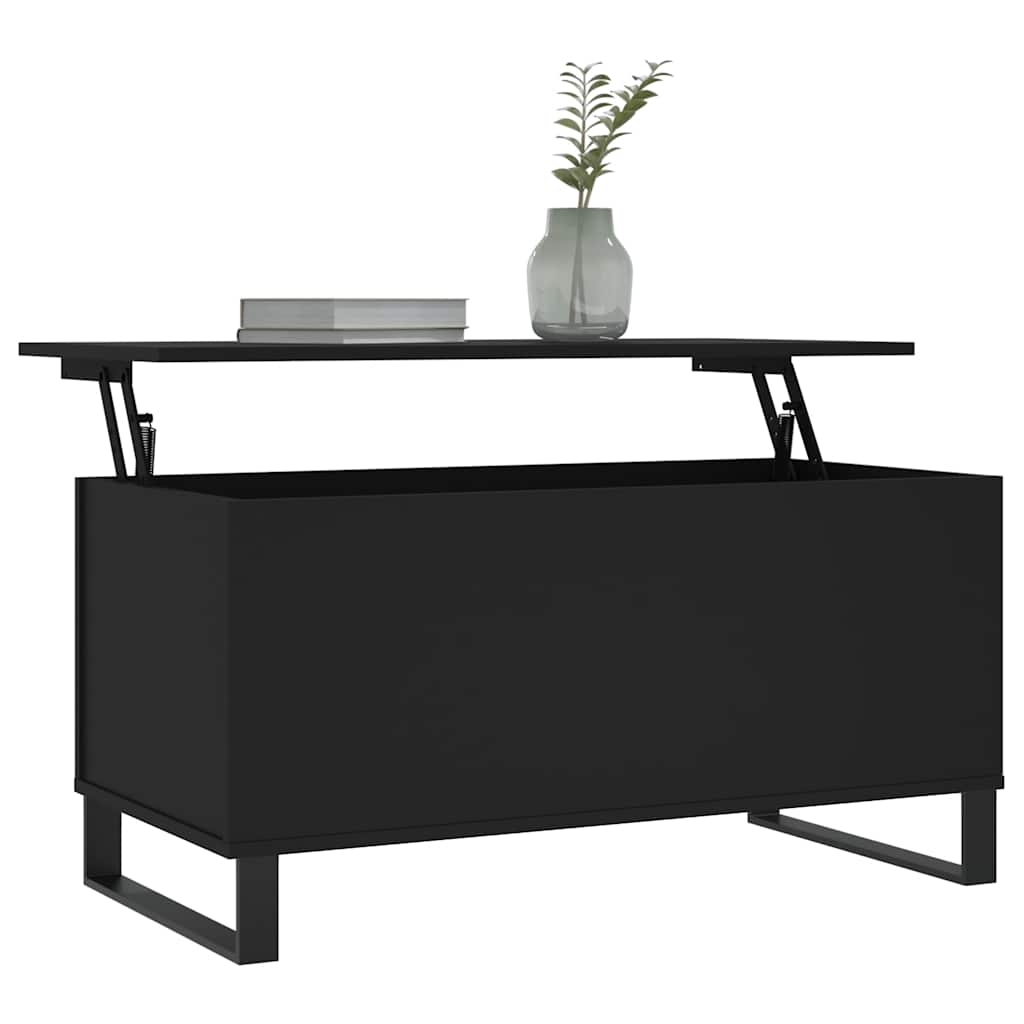 vidaXL Coffee Table Black 90x44,5x45 cm Engineered Wood