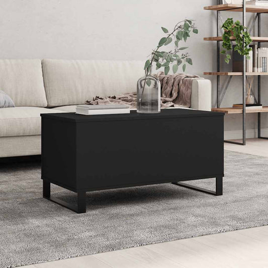 vidaXL Coffee Table Black 90x44,5x45 cm Engineered Wood