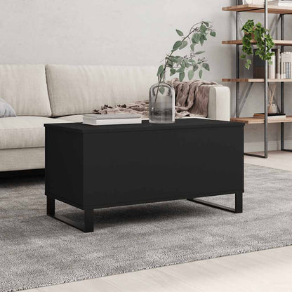 vidaXL Coffee Table Black 90x44,5x45 cm Engineered Wood