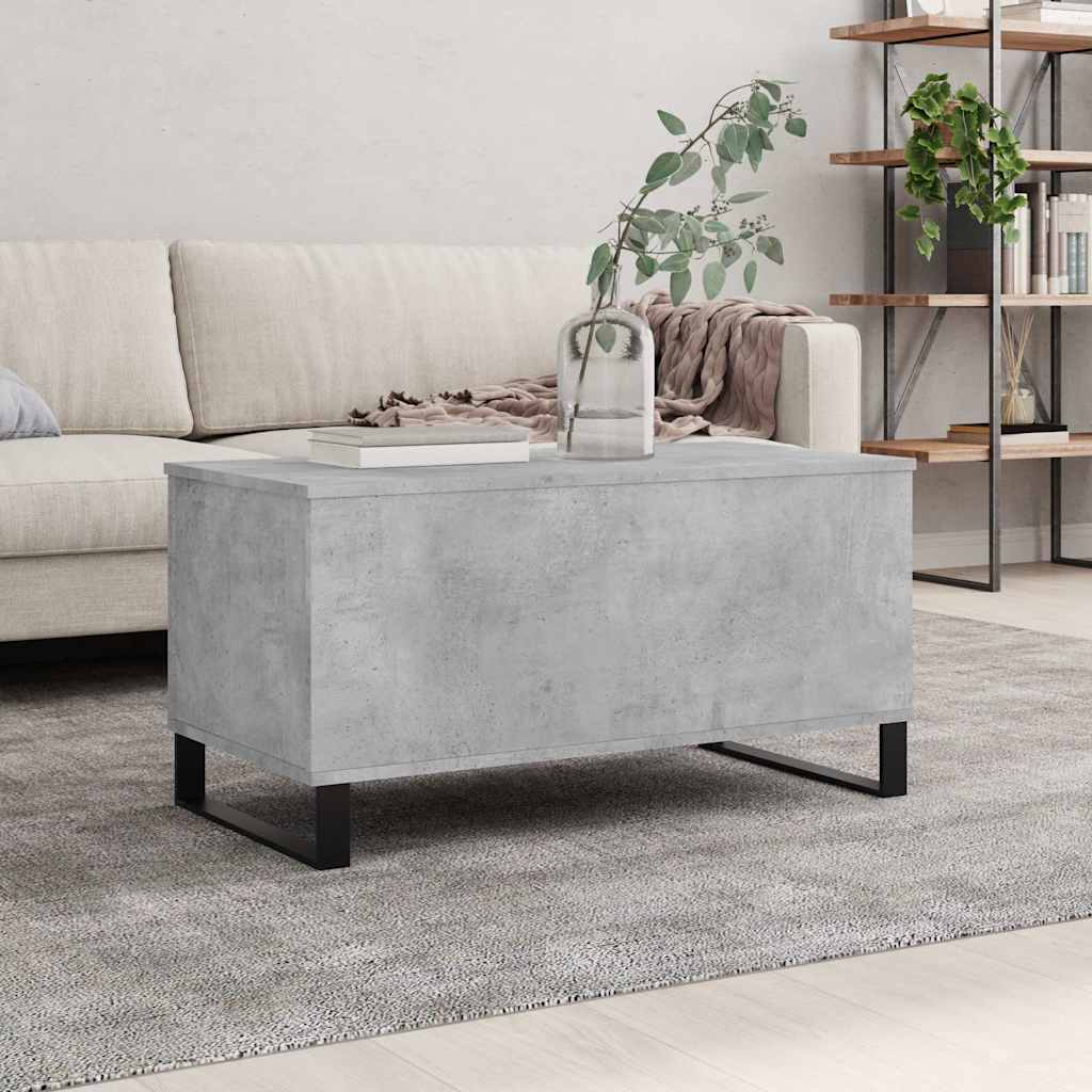 vidaXL Coffee Table Concrete Grey 90x44,5x45 cm Engineered Wood