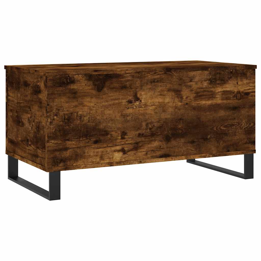 vidaXL Coffee Table Smoked Oak 90x44,5x45 cm Engineered Wood