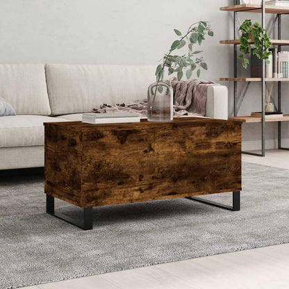 vidaXL Coffee Table Smoked Oak 90x44,5x45 cm Engineered Wood