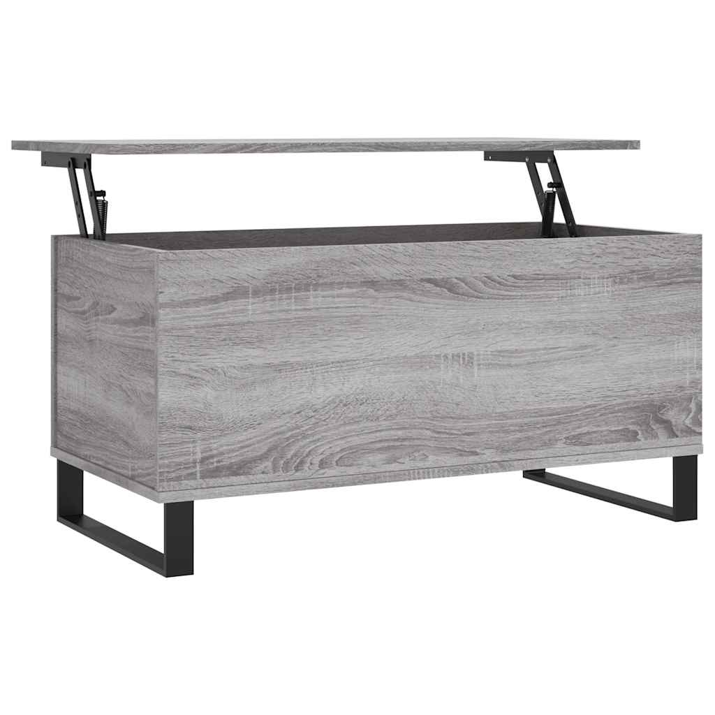 vidaXL Coffee Table Grey Sonoma 90x44,5x45 cm Engineered Wood