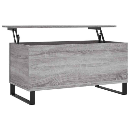 vidaXL Coffee Table Grey Sonoma 90x44,5x45 cm Engineered Wood