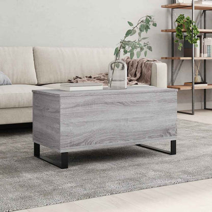 vidaXL Coffee Table Grey Sonoma 90x44,5x45 cm Engineered Wood