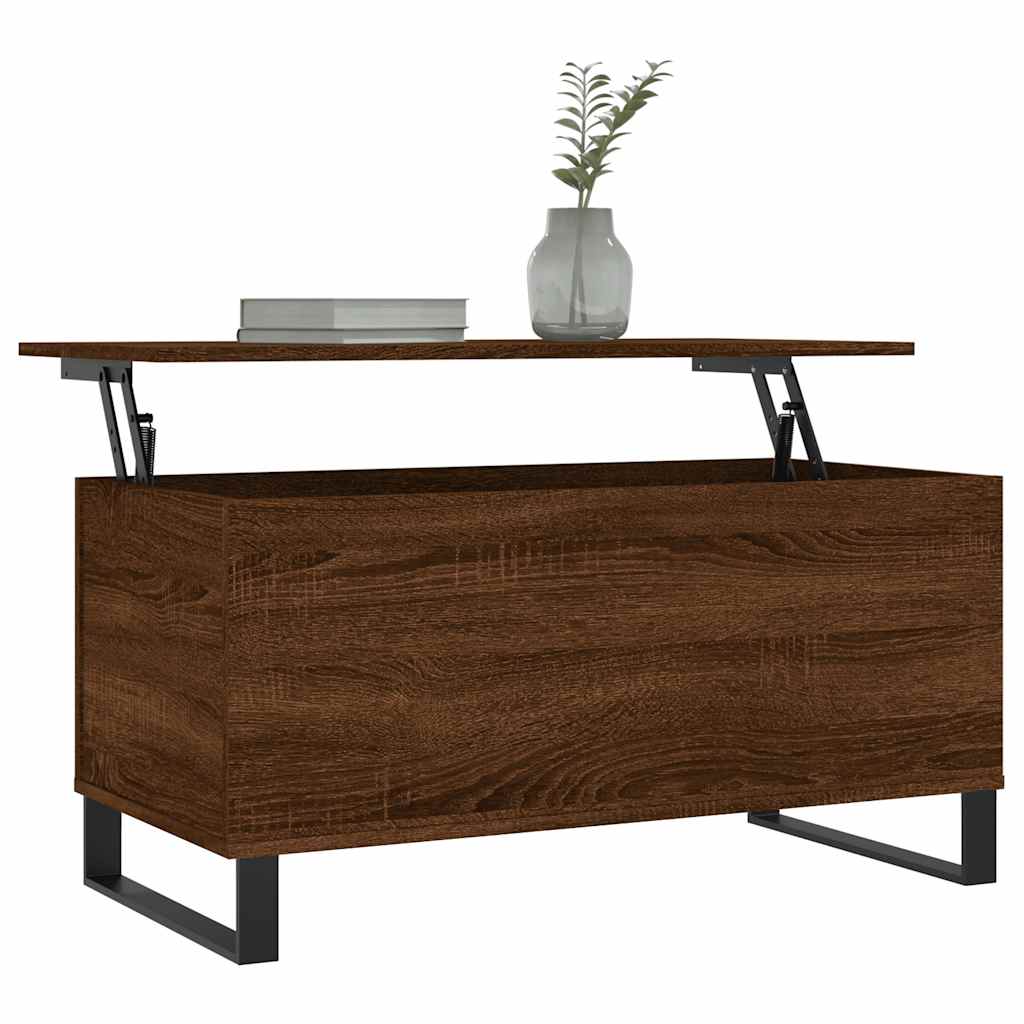 vidaXL Coffee Table Brown Oak 90x44,5x45 cm Engineered Wood