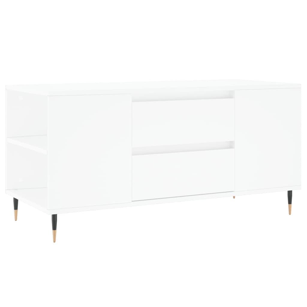 vidaXL Coffee Table White 102x44,5x50 cm Engineered Wood