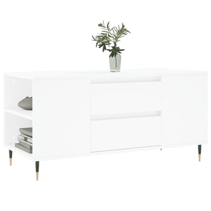 vidaXL Coffee Table White 102x44,5x50 cm Engineered Wood