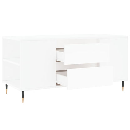 vidaXL Coffee Table White 102x44,5x50 cm Engineered Wood
