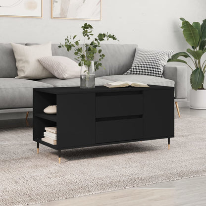 vidaXL Coffee Table Black 102x44,5x50 cm Engineered Wood