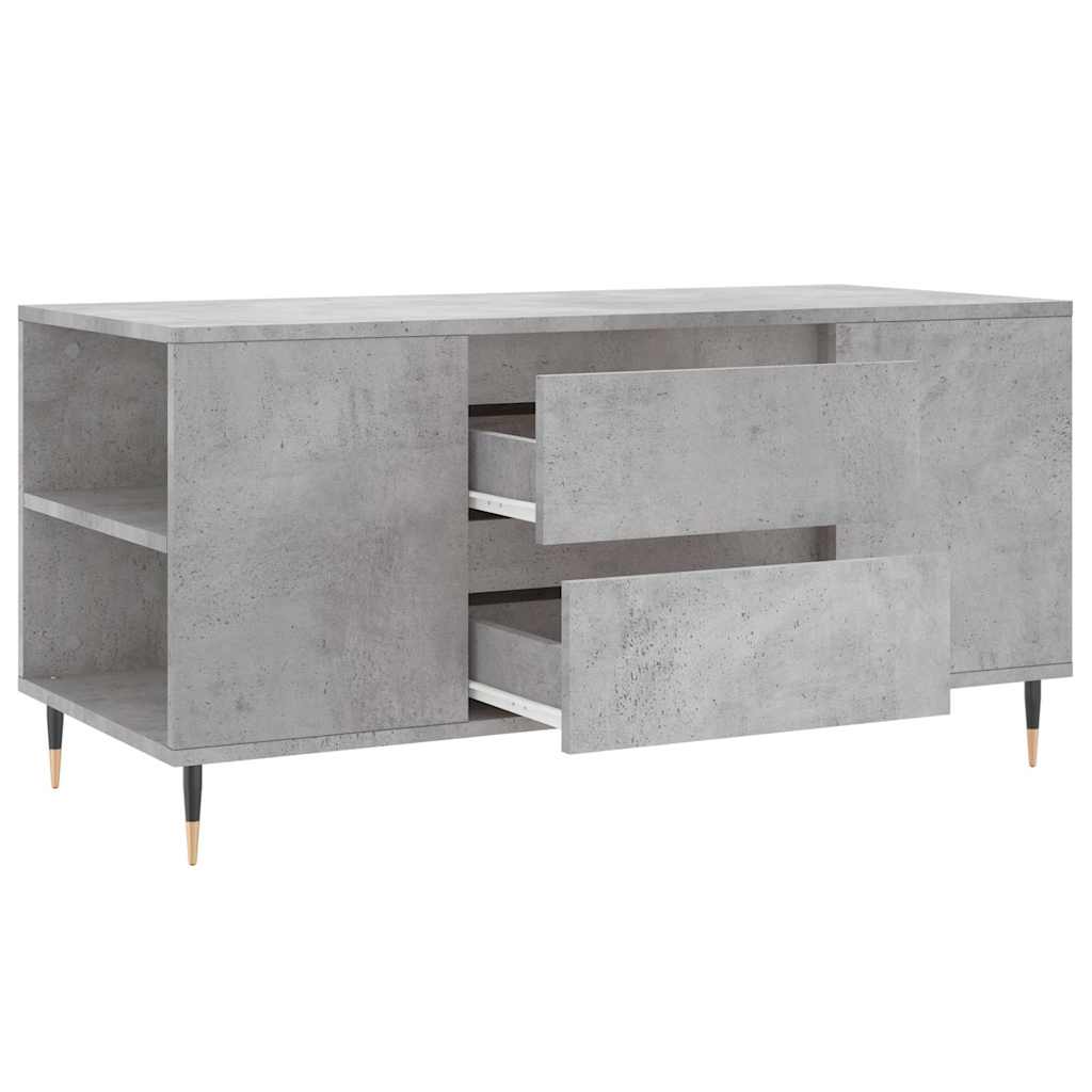 vidaXL Coffee Table Concrete Grey 102x44,5x50 cm Engineered Wood